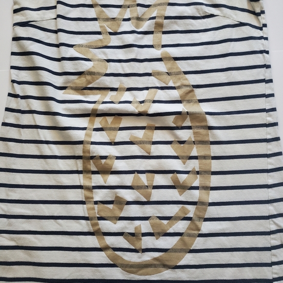 Anthropologie Whit Too Gleaming Lanai Dress- XSmall, striped with gold pineapple - Picture 3 of 13